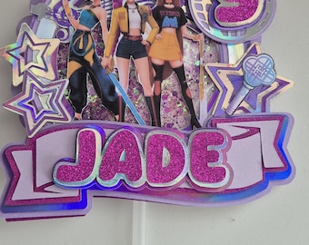 Decorazione per torta shaker K-pop - Cacciatori di demoni - decorazione per torta di compleanno - compleanno a tema