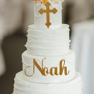 Decoración para fachada de pastel de cumpleaños - bautismo - boda - fachada - nombre 3D - personalización - escritura - topper de pastel