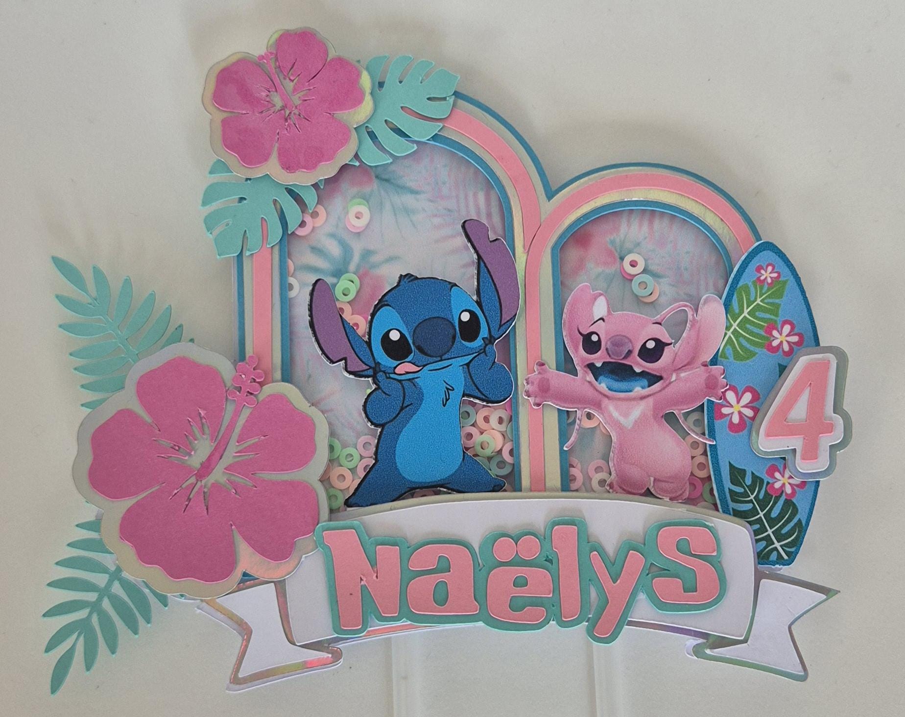 Stitch Cake Topper - Paper Birthday Cake Decoration - Stitch - Character - Customizable - Stitch Party Decoration