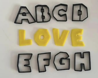 Disney Alphabet Cookie Cutters - Cookie Cutter - Biscuit - Sugar Paste - Baking Accessory - Cake Decoration - Letter - First Name