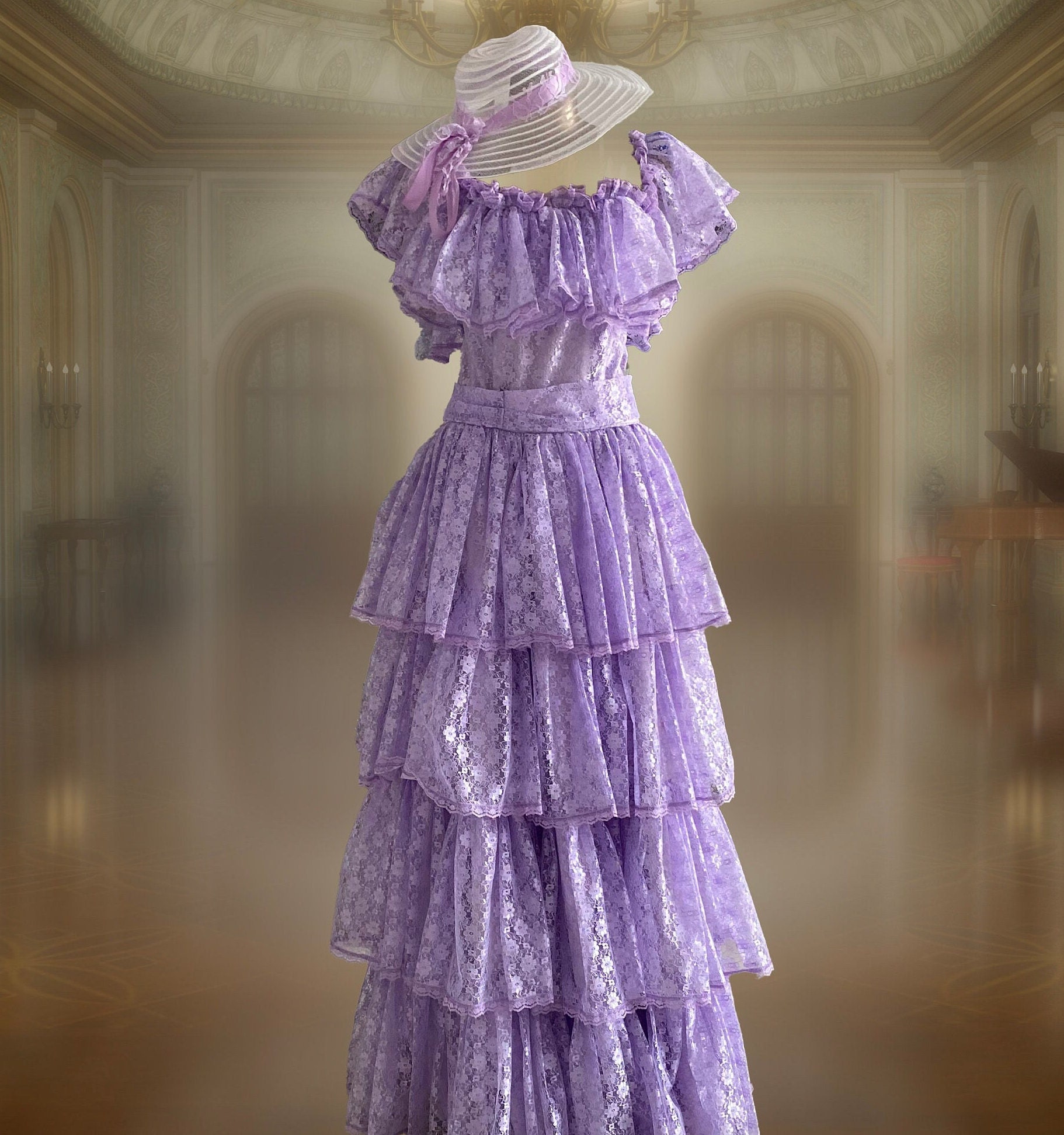Bridgerton Dress Regency Era Halloween Costume Lady Wistledown Ballroom Gown Bridal Shower Party Queen's Ball Cressida Cowper fashion