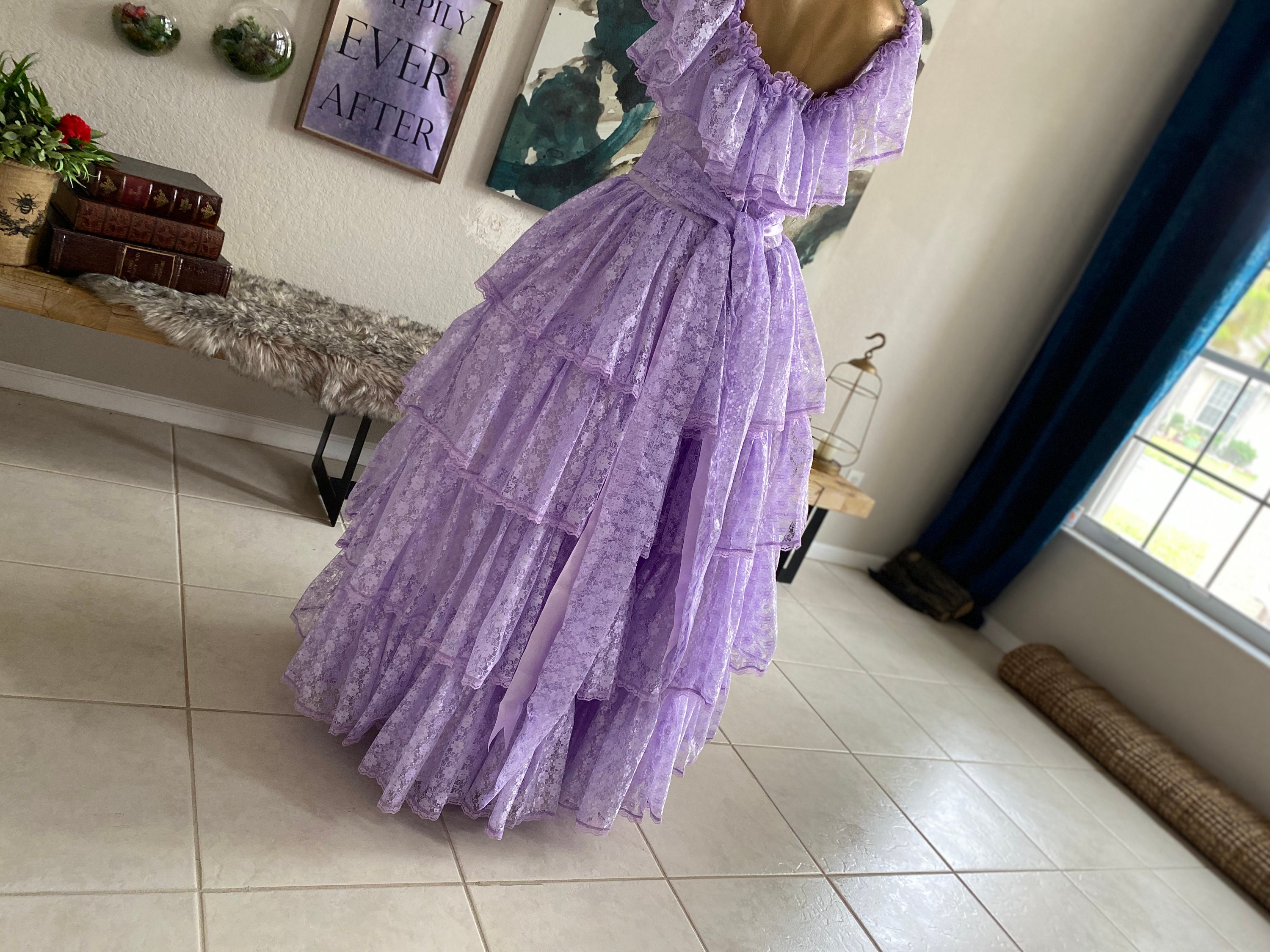 bridgerton purple dress Bridgerton Daphne Purple Dress With Gauze