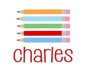 Personalized Colored Pencil Tee for Boys