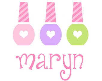 Personalized Nail Polish Tee for Girls