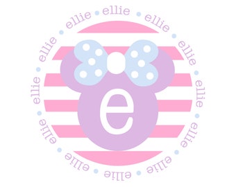 Personalized Monogrammed Mouse Tee for Girls