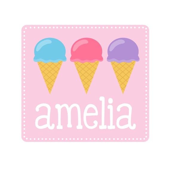 Personalized Ice Cream Tee for Girls