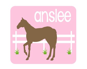 Personalized Horse Farm Tee for Girls