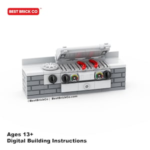 Modern Outdoor Grill MOC- PDF Instructions (Digital Download) - Building Instructions for Building Blocks