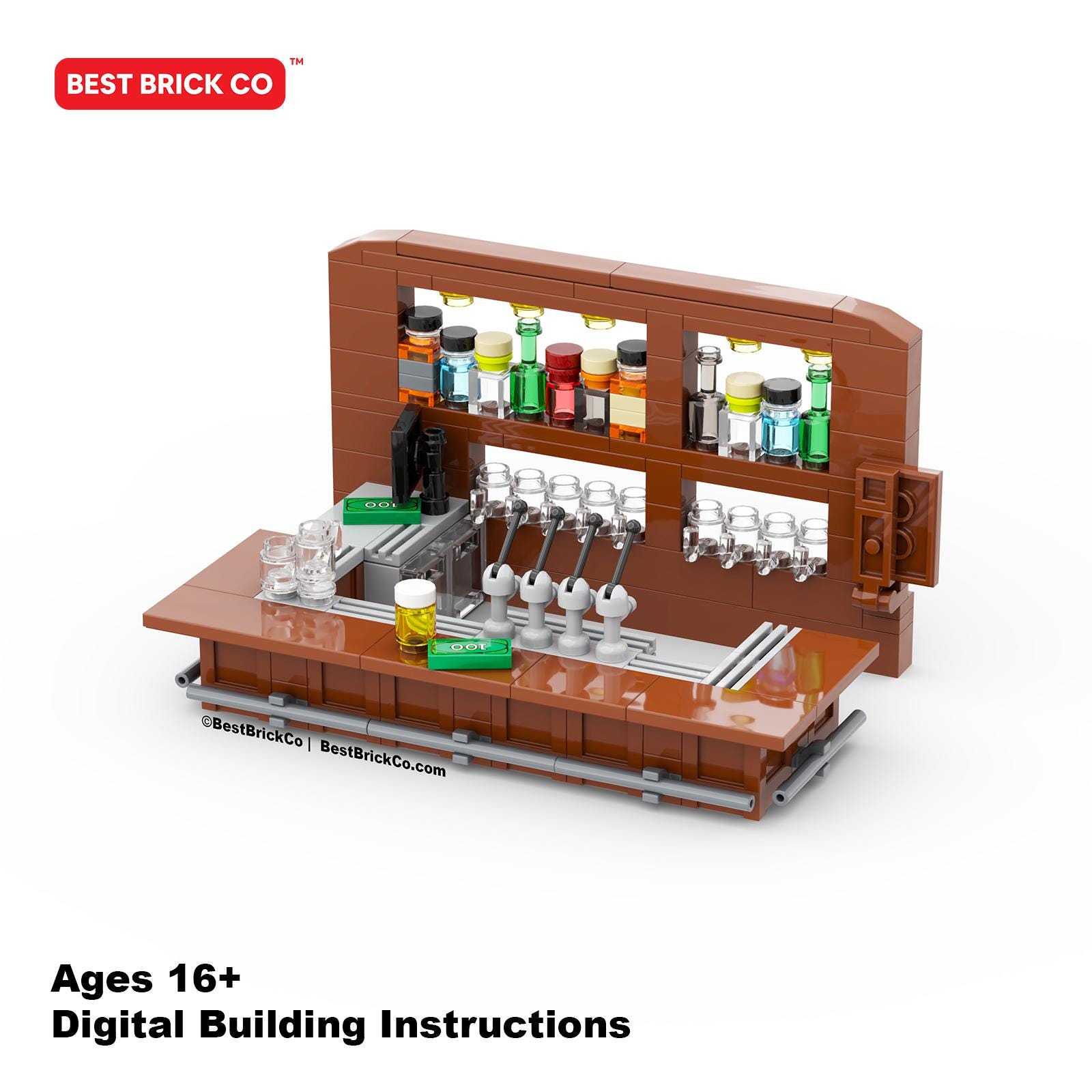 Pub Bar MOC- PDF Instructions (Digital Download) Building Instructions  for Building Blocks