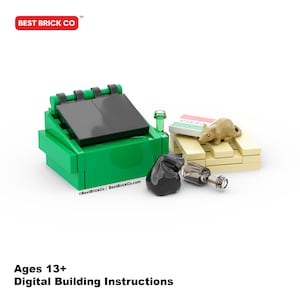 City Dumpster Trash MOC- PDF Instructions (Digital Download) - Building Instructions for Building Blocks