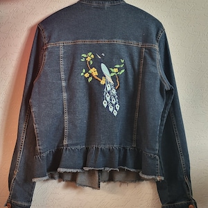 veste en jean femme customisée