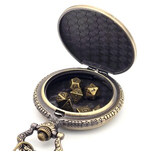 Pocket Axe Mini Dice Holder – Metal RPG Dice Case with 3D Relief – Includes Full Dice Set – Fantasy Gamer Gift with Free Personalization image 3
