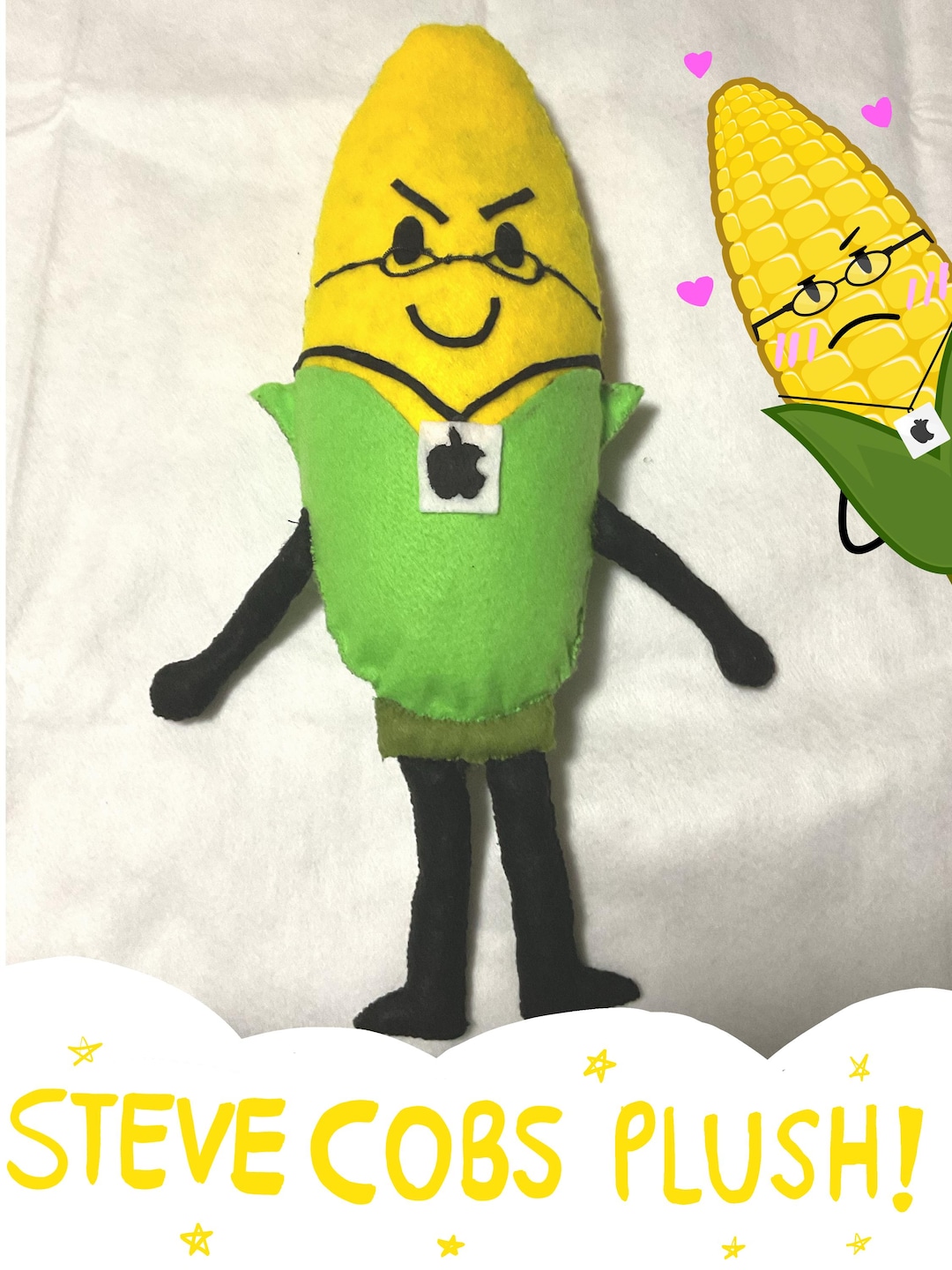 Steve Cobs From Inanimate Insanity Fan Made Plush! - Etsy