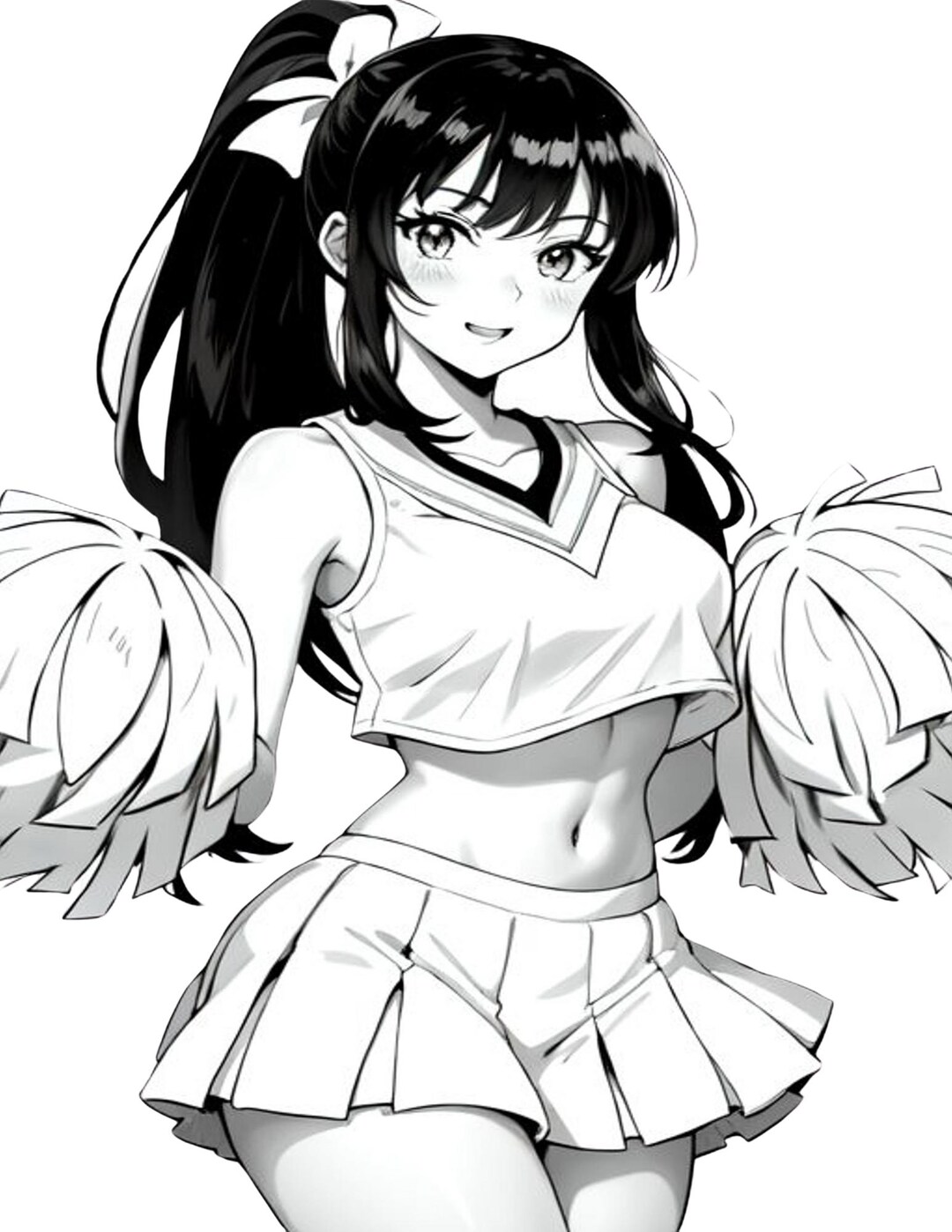 Anime Cheerleaders Coloring Book Pages, Anime Cheerleaders, Coloring ...
