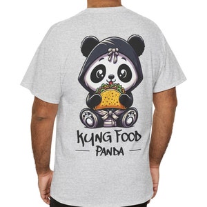 Camisa de tacos con panda de dibujos animados vestido de ninja - Regalo de cumpleaños, Diseño gráfico en camiseta de algodón pesado