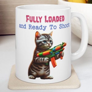 Cat Ceramic Mug, Coffee and Cat Lover, Gifts for friends, 2 sizes