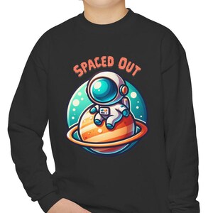 Suéter de astronauta para niños, sudadera unisex, perfecto para el clima de otoño