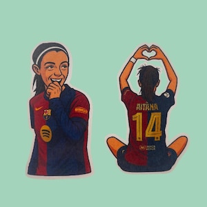 Aitana Bonmatí Sticker – Spain Women’s Football | FC Barcelona | EURO 2025 Fan Art | Vinyl Sticker for Soccer Fans – Futbol Femenino Gift