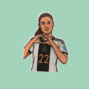 Jule Brand Sticker – DFB Frauen Fan Art | Germany Women’s Football | EURO 2025 Vinyl Sticker | Frauenfußball Aufkleber Dekoration
