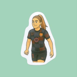 Autocollant Alexia Putellas - Autocollant Football Féminin - Autocollant FC Barcelone Féminin