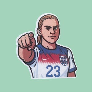 Pegatina de Alessia Russo – Selección Femenina de Inglaterra | Pegatina de aficionado de la Eurocopa 2025 | Fútbol femenino | Jugadora de la WSL | Pegatina de las Lionesses