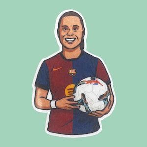 Ewa Pajor Sticker – FC Barcelona Women | Poland National Team | EURO 2025 Fan Art | Futbol Femenino Soccer Gift – Barca Fan Art Decal