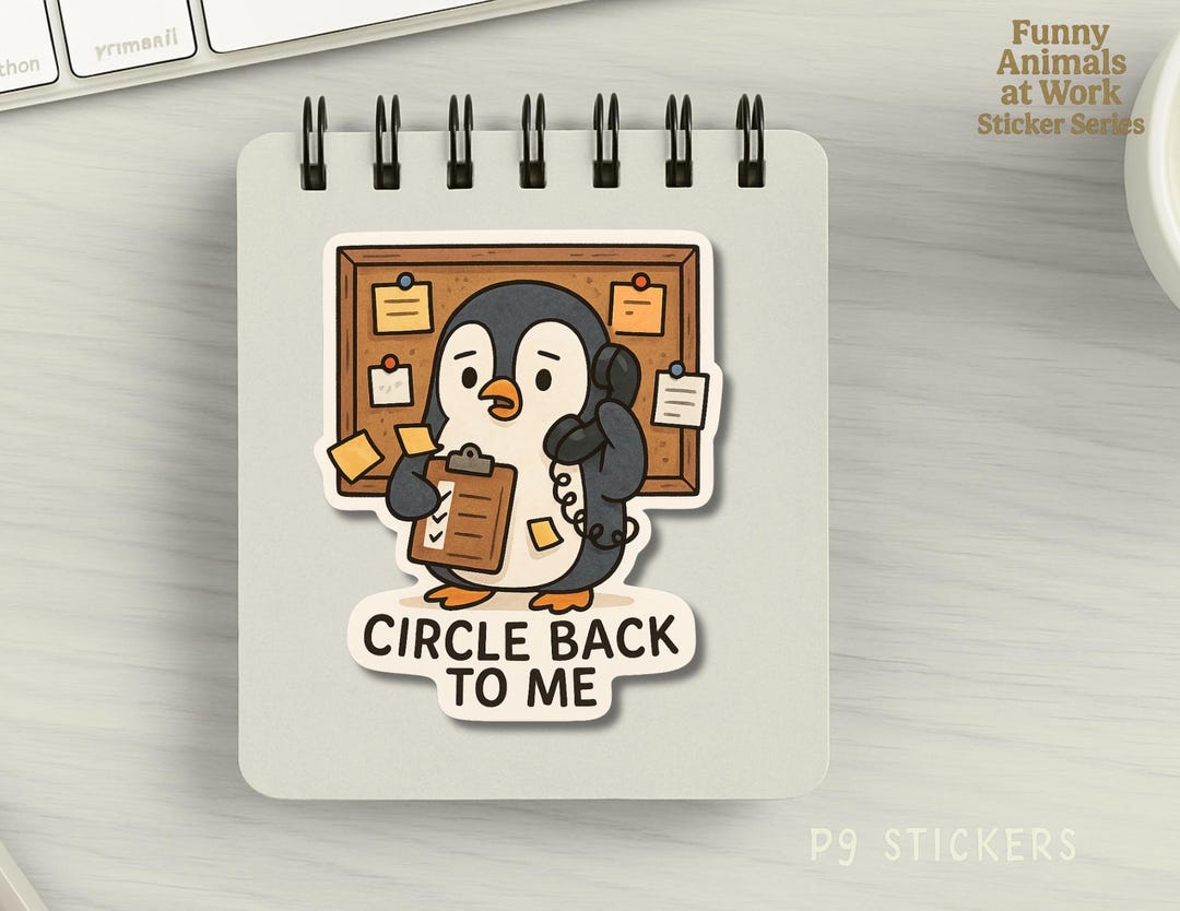 For Manager Sticker Penguin Office Manager Sticker: Funny Animal Waterproof Vinyl Sticker ...