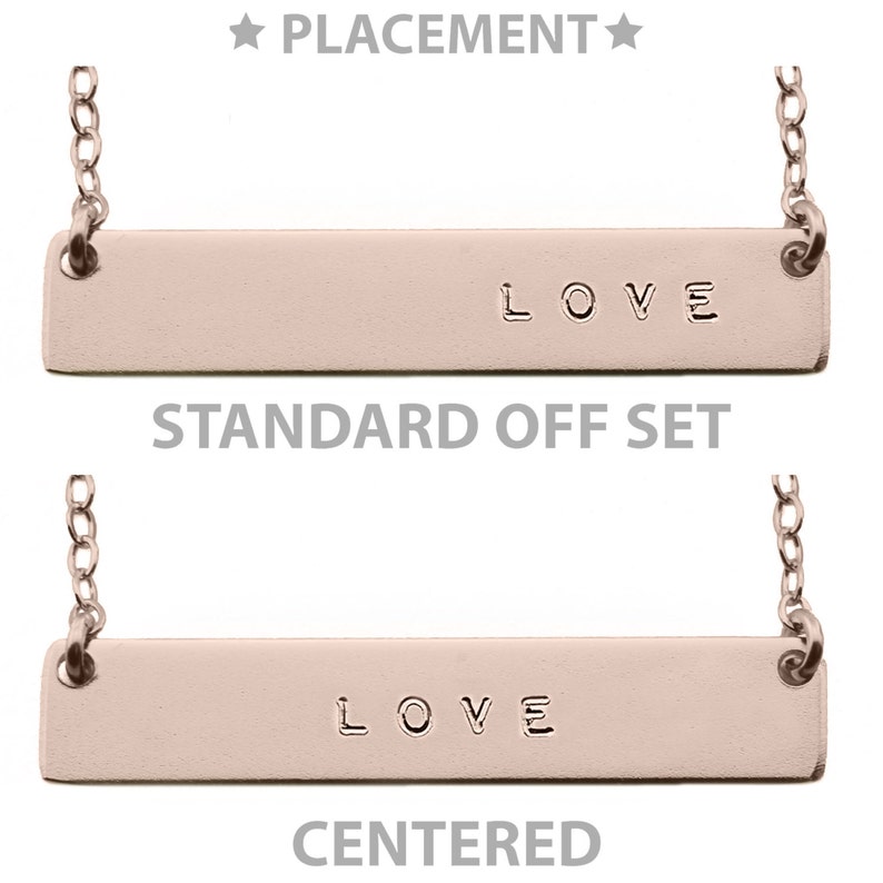 Custom Nameplate Necklace Rose Gold Name Plate Necklace 1 Etsy