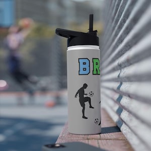 Kids Sports Personalized Stainless Steel Water Bottle with Standard Lid, Custom Sports Water Bottle with name, Personalized Water Bottle