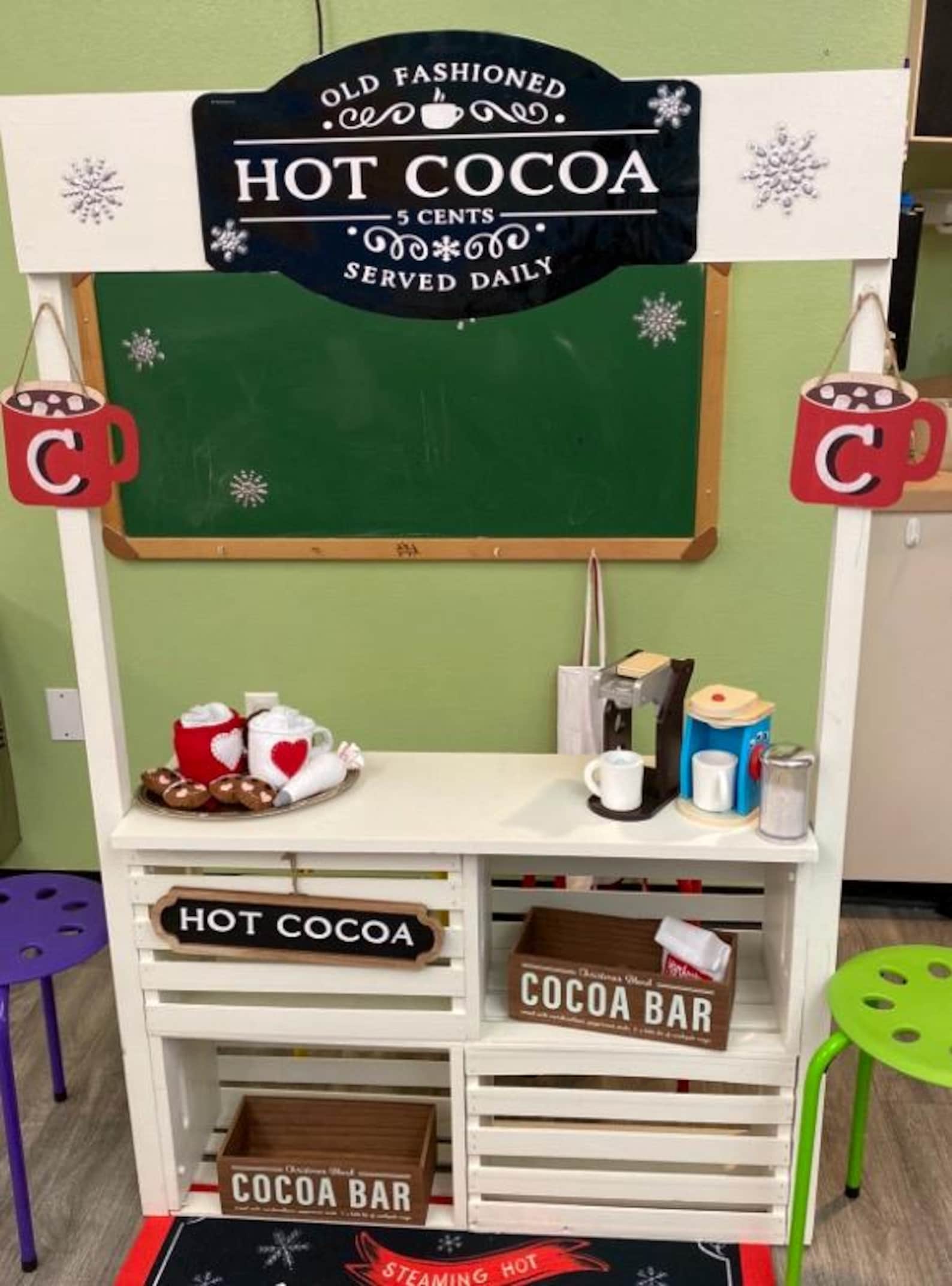 VEVOR 2-in-1 Wooden Kids Play Stand - Grocery Store & Puppet Theater With Accessories