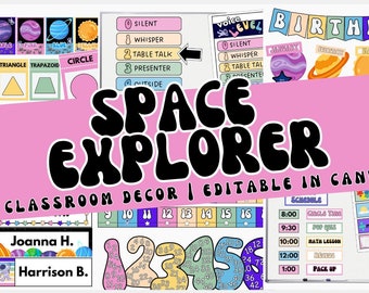 Space Explorer Classroom Decor Bundle | Outer Space Theme | Teacher Resources | Organization & Class Display