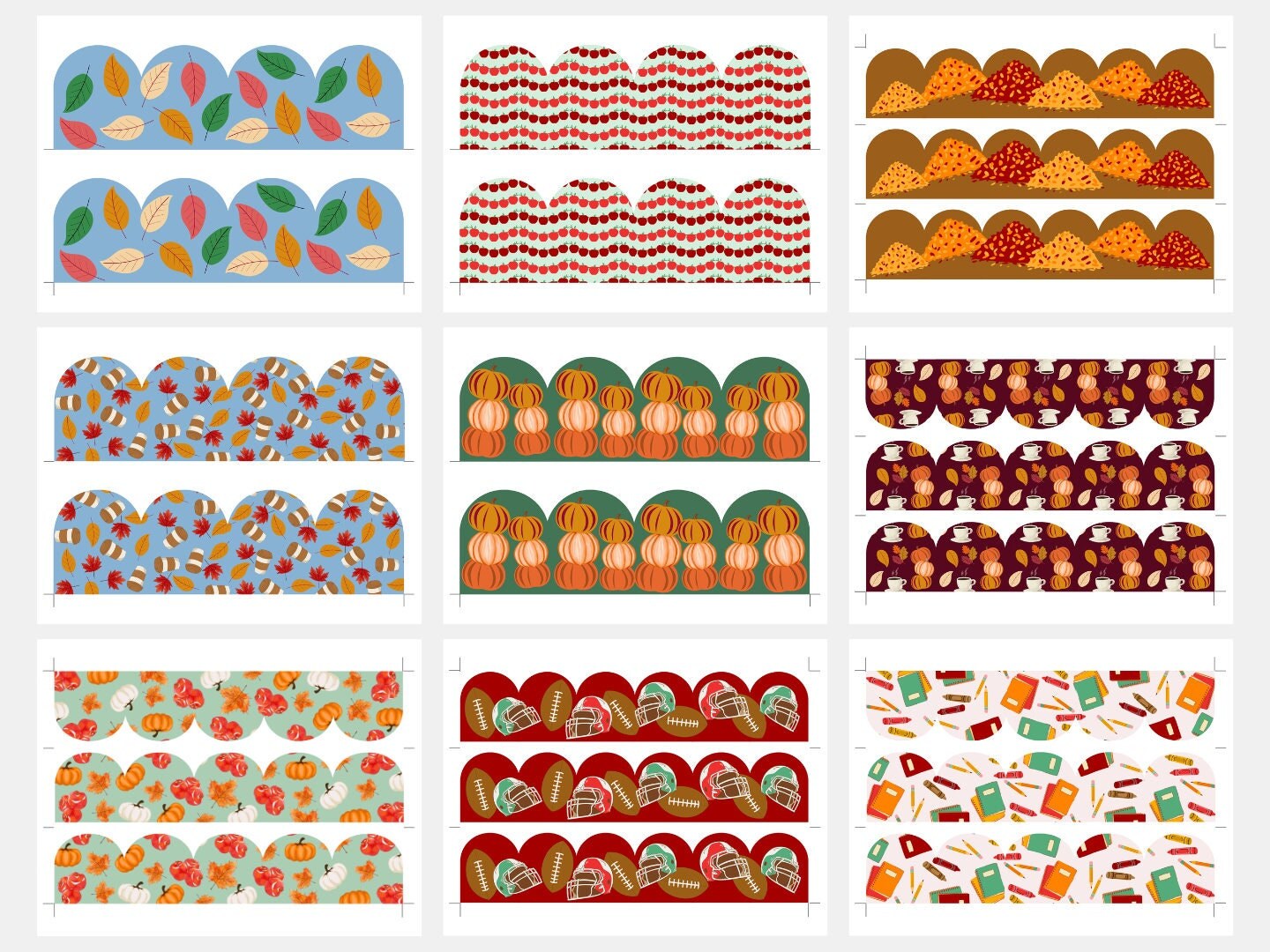 Fall Bulletin Board Borders | 2 Inch Borders | 3 Inch Borders ...