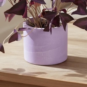 Large Lilac Plant Pot | 15cm Planter in Pale Mauve | Handcrafted Flowerpot for Succulents & Cacti