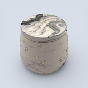 Star Jewellery Box with Lid, Celestial Trinket Pot, Marbled Ring Holder, Constellation Keepsake Box