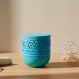 Colourful Jewellery Box with Lid, Modern Decor Storage Jar or Trinket Pot, Various Colors
