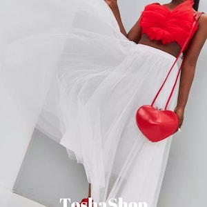 Wedding midi  tulle skirt  3 layer soft tulle wedding veil for bridal  with an elastic band