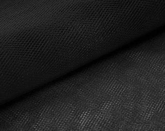Soft black tulle for sewing evening, wedding and children's dresses.