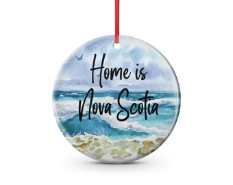 Home is Nova Scotia   ceramic ornament round