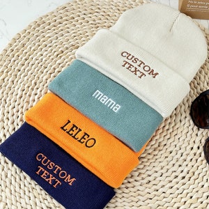Personalized Embroidered Beanie Winter Hat | Beanies for Women | Unisex Beanie Hat | Custom Logo/Text Hats | Winter Beanies Warm Hats