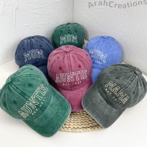 Custom Mama Embroidered Hat | Personalized Auntie Hat | Mothers Day Gift | 60th Birthday Gift for Mom | Best Gift for Mom, Dad, Auntie