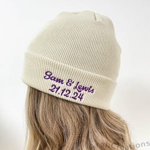 Personalized Embroidered Beanie Winter Hat | Beanies for Women | Unisex Beanie Hat | Winter Beanies Warm Hats | Christmas Gifts for Family