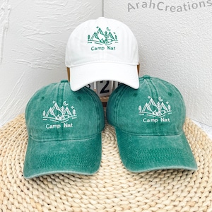 Embroidered Camp Bachelorette Hats | Personalized Bride Squad Caps | Bridal Party Gifts | Bridal Shower Gift | Wedding Party Gift