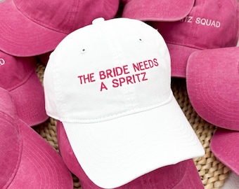 Embroidered Bride Squad Hats, Custom Wedding Party Baseball Caps, Bridesmaid Team Gift, Bachelorette Party Caps, Bridal Shower Gift