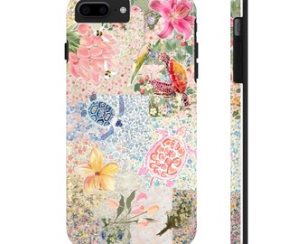 Sea Turtle Collage Phone Case Summer Beachy Pastel Turtles Phone Case iPhone15 14 13 12 11 Pro Max 8 Plus X,Samsung Galaxy S23 S22 S20 Ultra