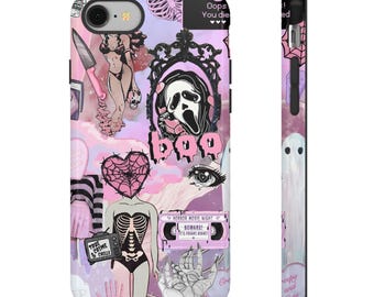 Pastel Goth Phone Case Scrapbook Collage Aesthetic iPhone Case, iPhone 15 Pro Max, 15 Pro, 15, 15 plus, 14, 14 Pro, 14 Plus, 14 Pro Max, 13
