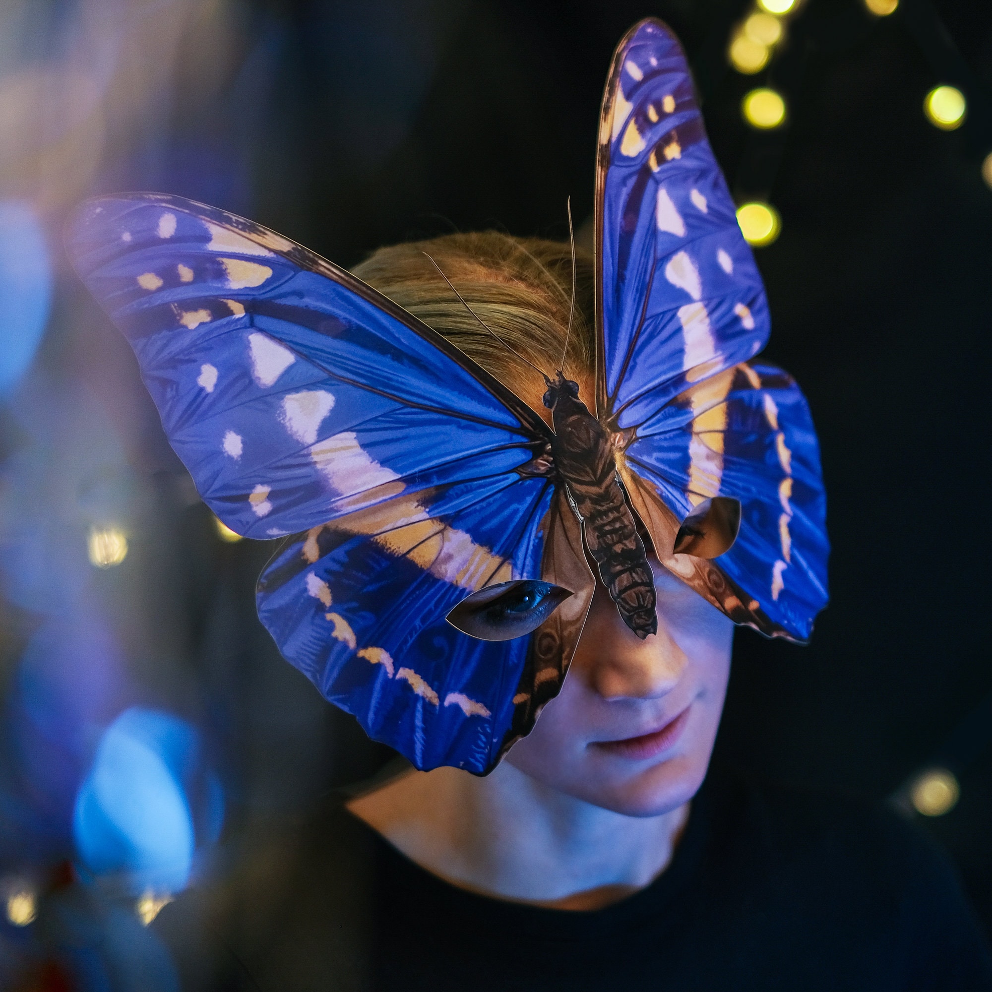 Morpho Cypris Butterfly Mask – Halloween Costume - Realistic  display picture 1