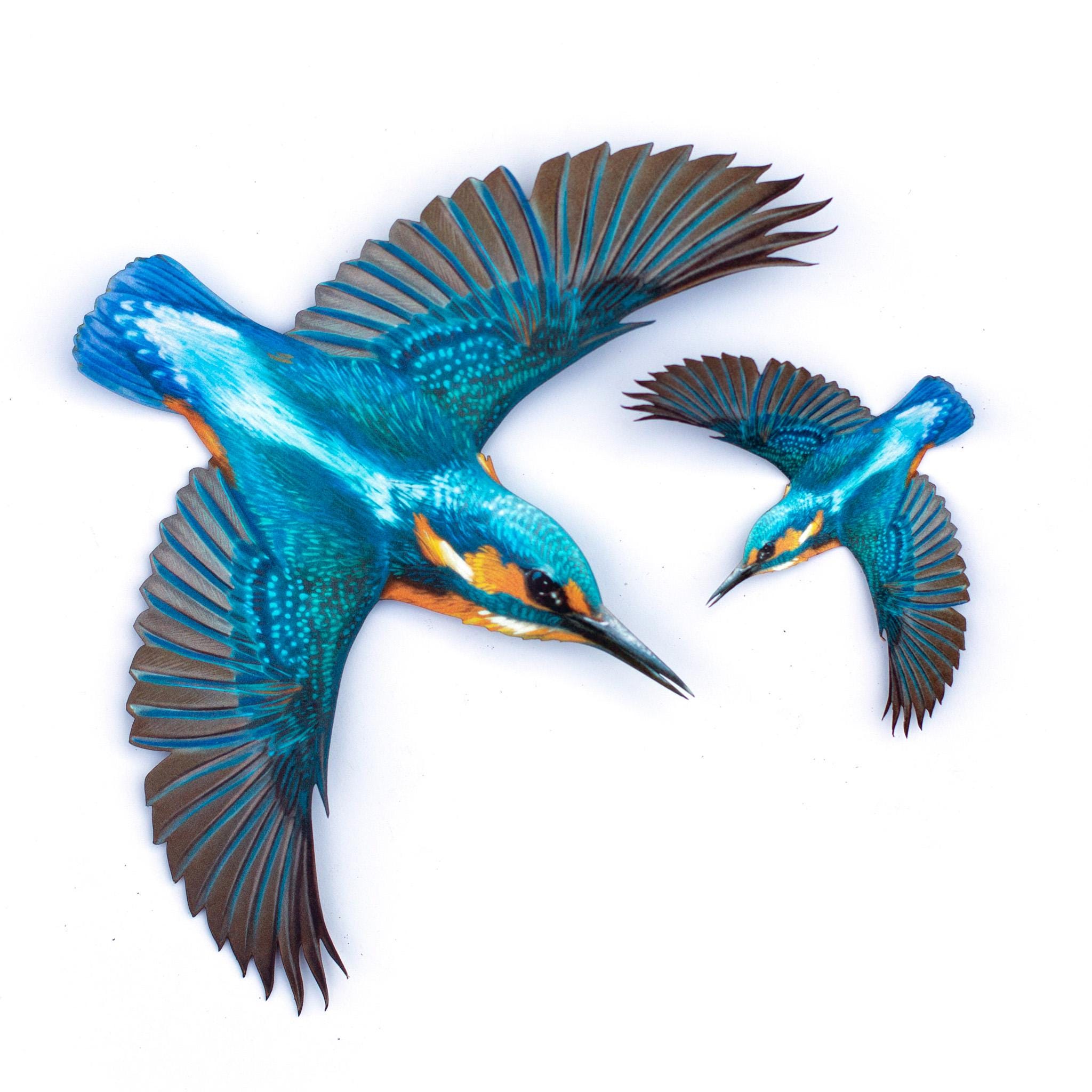 リアルな紙製カワセミ鳥、両面切り絵装飾、クラフト用品 - Etsy 日本