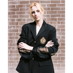 1990s Lauren by Ralph Lauren Crested Blazer Uniform