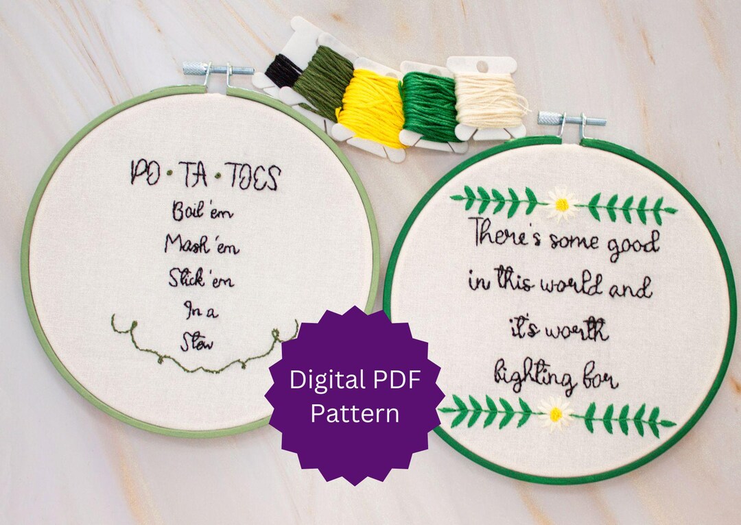 Lord of the Rings Embroidery Pattern Bundle | Samwise Gamgee Quotes ...