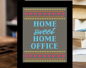 Home Sweet Home Office - Cross Stitch Pattern pdf